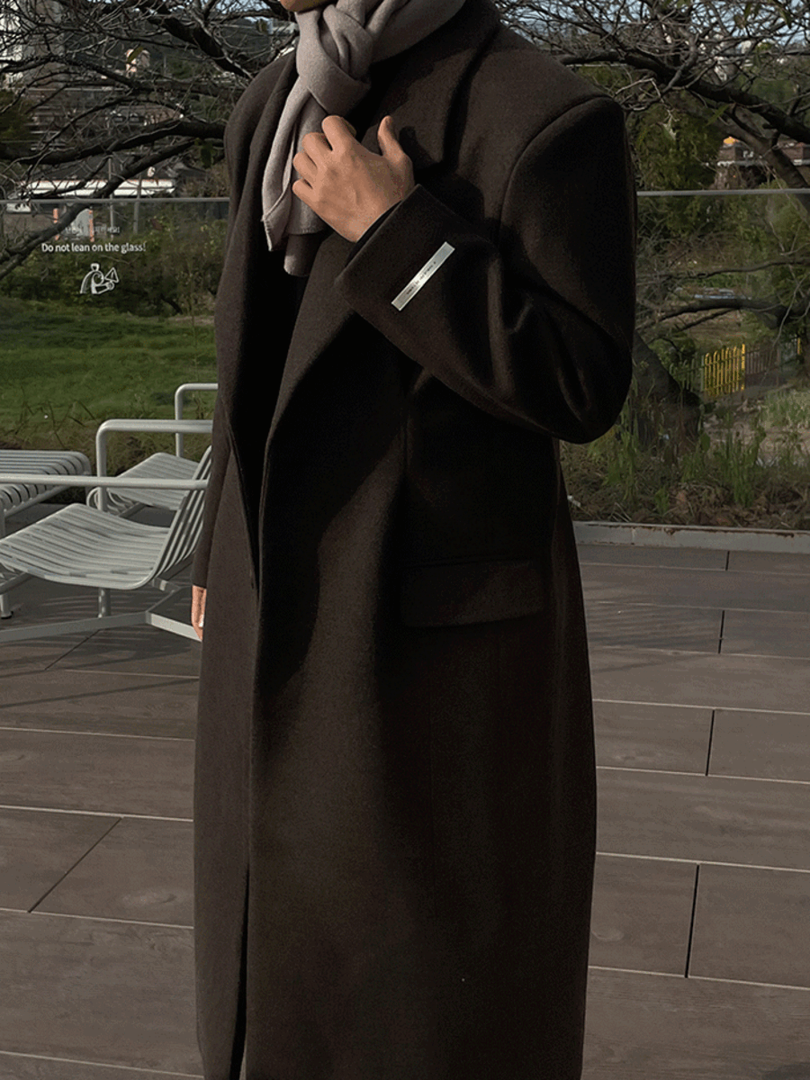 핀턱 맥시 울 코트 (4color)