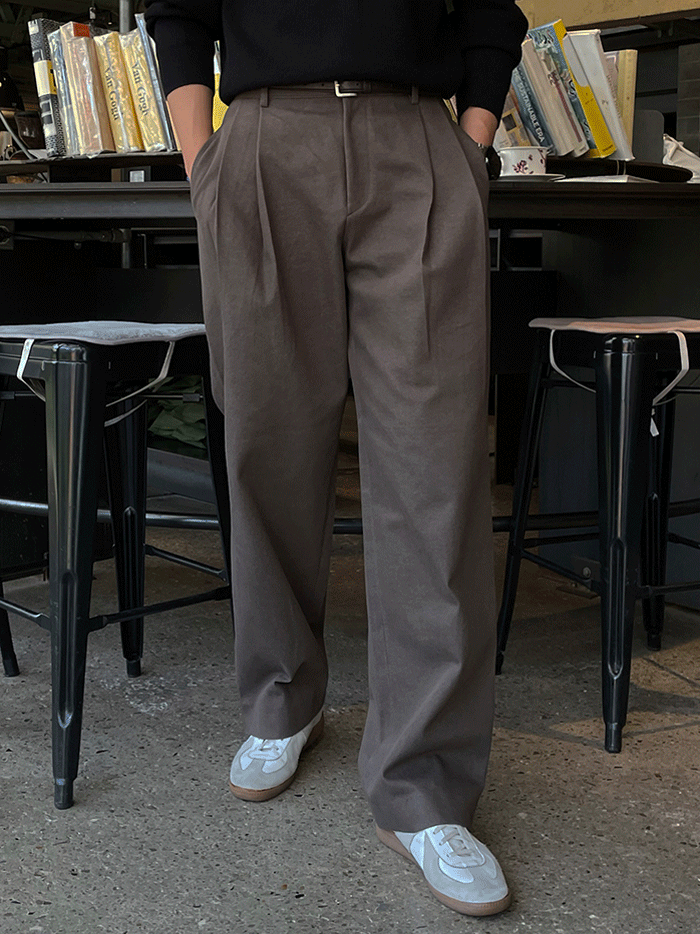 로하츠 투턱 뒷밴딩 데님팬츠 (4color)
