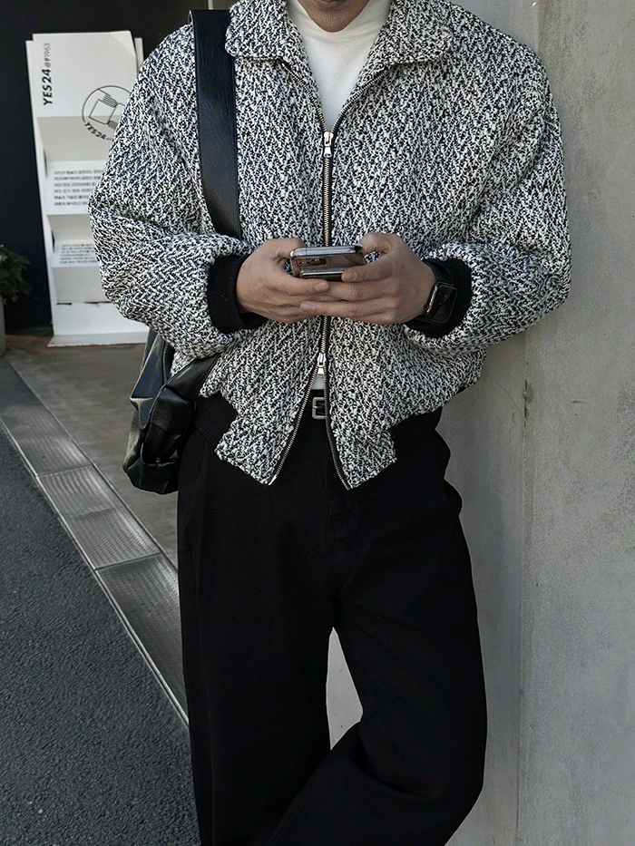 디에고 트위드 봄버 자켓 (3color)